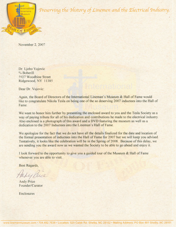 Ambassador Letter