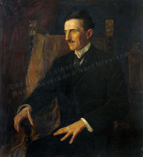 Nikola Tesla "Blue Portrait"