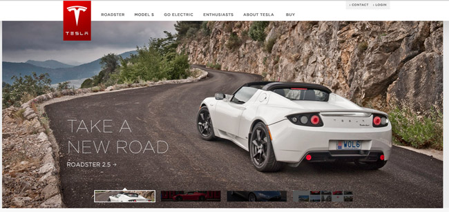 Tesla Motors Website
